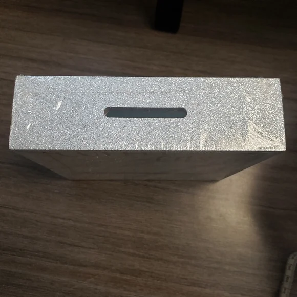 Cute Silver Glitter Coffee Shadowbox Piggy Bank. NWT. - Picture 3 of 6